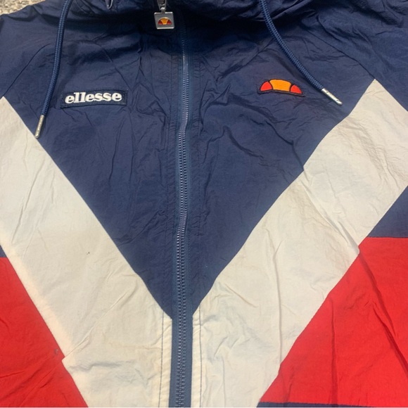 VTG 90s Ellesse Hooded Zip Up Softshell Logo Jacket - Picture 12 of 14